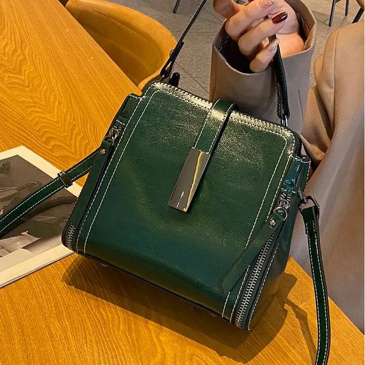 Retro Crossbody Bag with Adjustable Strap